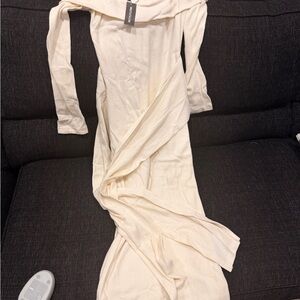 PrettyLittleThing Cream Maxi Dress